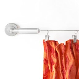 Willow And Eva Curtain Hanging System (16 ft Cable) - Room Divider Curtain Rod - Bronze Stainless Steel