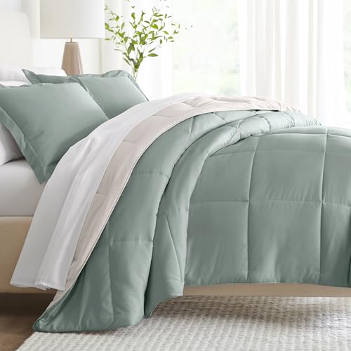 Linen Market Reversible King Size Comforter Set (3 Piece) - Bring Luxury Home with Our Soft and Lightweight Down Alternative Comforter King Set - This Includes Your King Comforter and 2 Pillow Shams