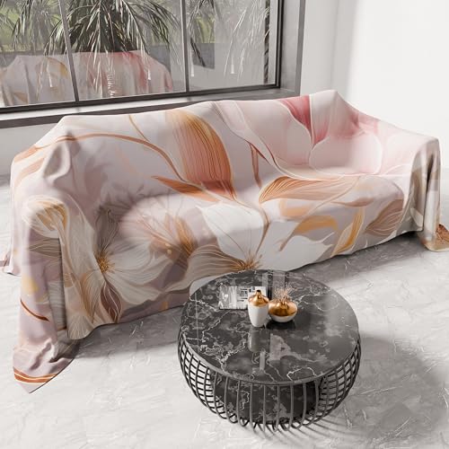 PETTI Artigiani Italiani - Spring-Summer Double Bed Throw, Light Blanket for Double Beds, Bedspread, 100% Made in Italy Tokyo