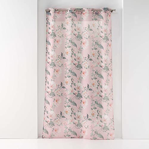 Douceur d'Intérieur, Alissia Pink Printed Eyelet Curtain 140 x 240 cm