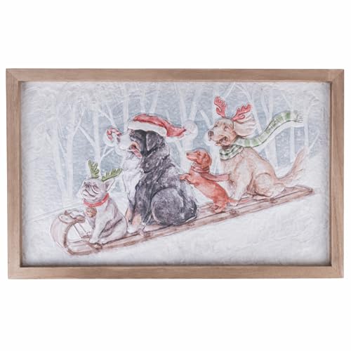 Villa d'Este Home Tivoli 1996 XMas Vintage Christmas Picture 40 x 25 cm Wooden Frame