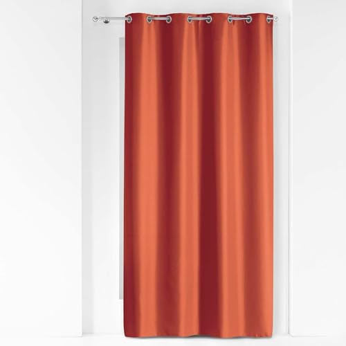 Douceur d'Intérieur, Curtain with eyelets (140 x 280 cm) Essentiel Terracotta, Polyester