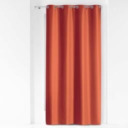 Douceur d'Intérieur, Curtain with eyelets (140 x 280 cm) Essentiel Terracotta, Polyester