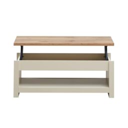 TAD TIMBER ART DESIGN UK Lisbon Cream Lift Up Coffee Table Storage Unit