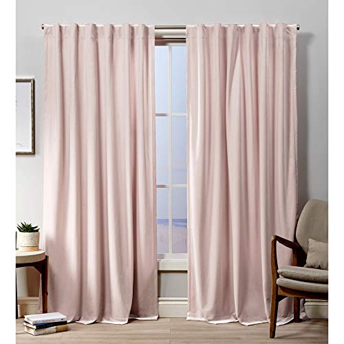 Exclusive Home Curtains Curtain Panel, Polyester, Blush, 52x96