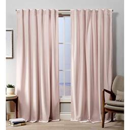 Exclusive Home Curtains Curtain Panel, Polyester, Blush, 52x96
