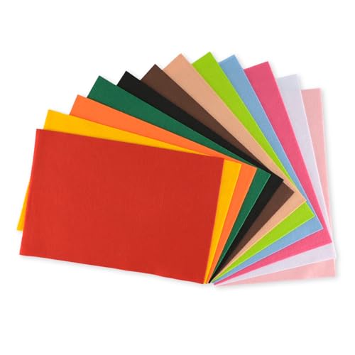 Vaessen Creative Felt Fabric Multipack Sheets, Multicolor, One Size