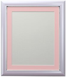 FRAMES BY POST Soda Picture Photo Frame, Plastic, Lilac with Pink Mount, 6 x 4 Image Size 4.5 x 2.5 Inch