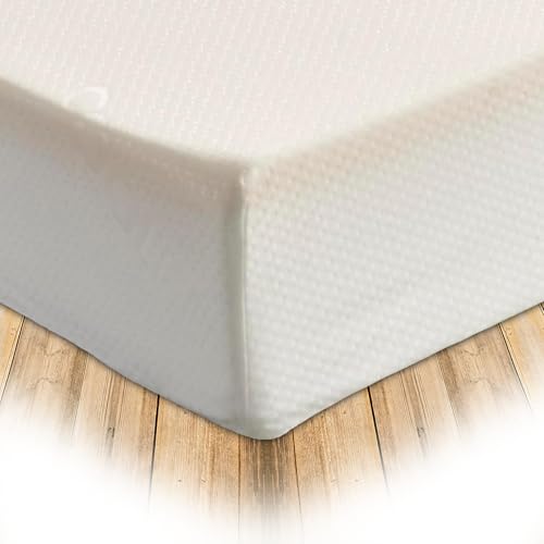 Starlight Beds 15cm Shorty Memory Foam Mattress with 5” Firm Foam Base and 1” Memory Foam. Medium-Firm All Foam Mattress with White Removeable Cover (ZC51) (2ft6 x 5ft9, 75cm x 175cm)