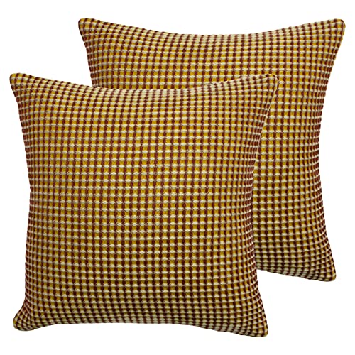 furn. Rowan Feather Filled Cushions (Twin Pack), Henna, 45 x 45cm