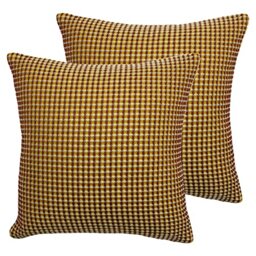 furn. Rowan Feather Filled Cushions (Twin Pack), Henna, 45 x 45cm