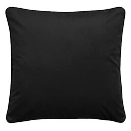 Laurence Llewelyn-Bowen Velvet Cushion – Black Luxury Throw Pillow – 43x43cm Soft Decorative Cushion with Filling – Montrose Collection – Elegant Accent for Sofa, Bed or Chair
