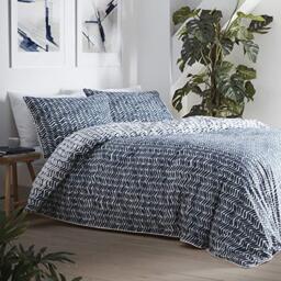 Appletree - Loft - 180 TC Percale Duvet Cover Set - Super-King Bed Size in Ink Blue