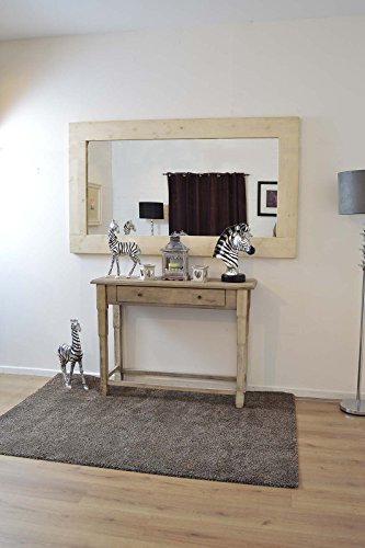 Large New White Solid Natural Wood Wall Mounted Mirror 6Ft X 4Ft 183cm X 122cm