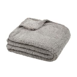 STOF - Blanket - Size 130 x 160 cm - 100% Polyester - Natural Colour - Montreal Model - Blanket - Soft Warm Fluffy Plain