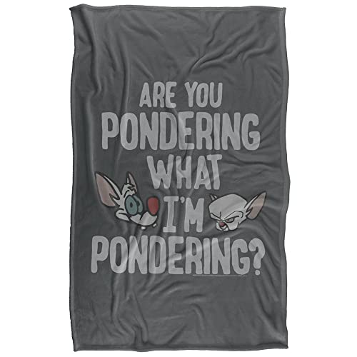 LOGOVISION Pinky And The Brain The I Think So Silky Touch Super Soft Throw Blanket 91 x 147 Cm