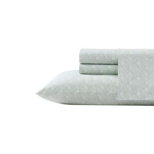 Tommy Bahama - Sheet Set, Breathable Percale Cotton Bedding, 200 Thread Count, Tropical Home Decor (Pineapple Venture Green, King)