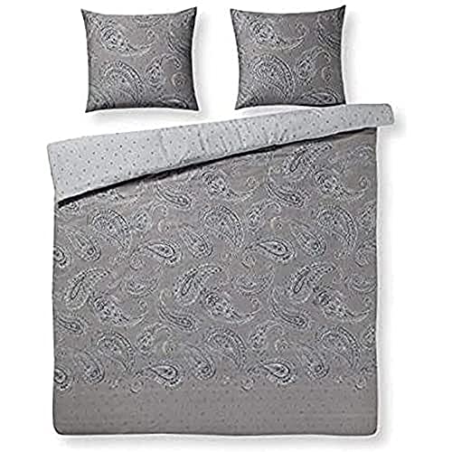 Papillon Dolly Duvet Cover Grey, Cotton, 140 x 200/220 cm