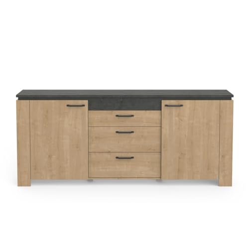 CaliCosy Buffet, Legno ingegnerizzato Quercia, Marrone, 203,8 x 42 x 87,8