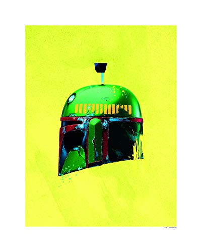 Komar Wall Picture Star Wars Classic Helmets Boba Fett Children's Room Decoration Art Print without Frame WB092-40x50 cm Size: 40 x 50 cm (Width x Height)