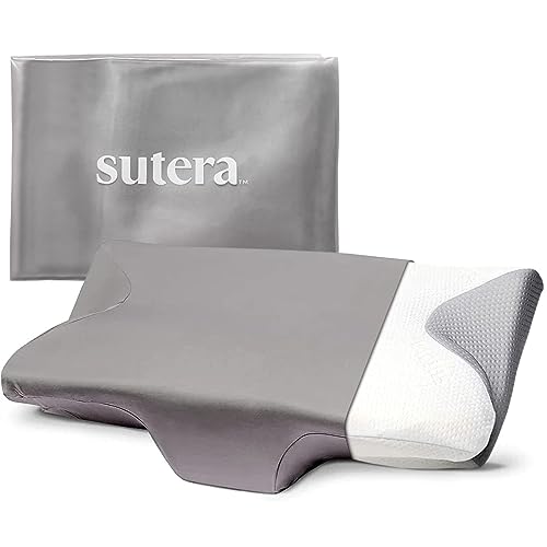 Sutera - Pillow Case for Orthopedic Contour and Cervical Pillow, Zipper Case, Gray Bamboo Cover