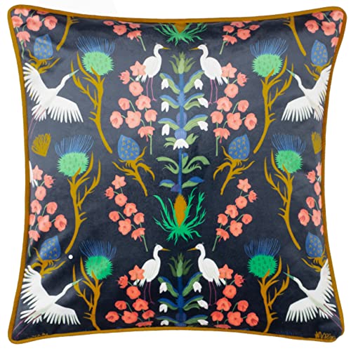 Kate Merrit Herons Blue Square Feather Filled Cushion