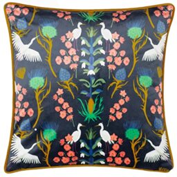 Kate Merrit Herons Blue Square Feather Filled Cushion
