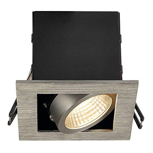 SLV Recessed Ceiling Light KADUX 1 Set/LED spot, floodlight, Ceiling Spotlight, Ceiling Light, recessed Light, Indoor Lighting / 3000K 7.5W 650lm Aluminium dimmable 38 Degrees