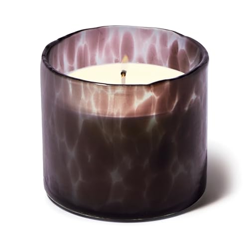 Paddywax Luxury Candles in Hand-Crafted Artisan Blown Glass Scented Luxe Candle, 226 Grams, Linen & Orris