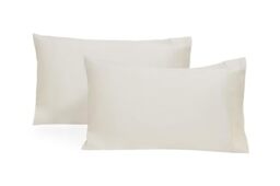"Organic Cotton Standard Size Pillowcases - Off-White, GOTS Certified, 400 Thread Count, 21""x30"", Unbleached, Dye-Free All Natural 100% Cotton Pillow Cases (Off-White, Standard Size - Set of 2)"