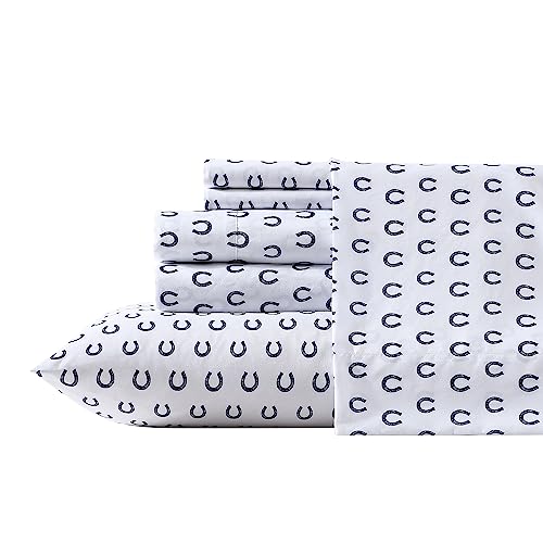 Wrangler- Full Sheet Set, Silky & Lightweight Bedding Set, Casual Home Décor (Horseshoe Dots Navy, Full)