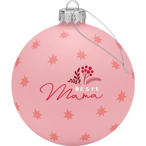 GRUSS & CO 51143 Christmas Bauble with Ribbon, Diameter 8 cm, in Gift Box