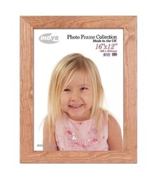 "Inov8 British Made Real Wood Picture/Photo Frame 16x12"" Inch(41x30cm) - Kayla 30mm Light Oak"