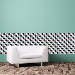 WALPLUS WM5116x8-3D Diamond Pattern Wall Mural 8 pcs, Vinyl, Multi-Colour, 63.5 x 63.5 x 3 cm