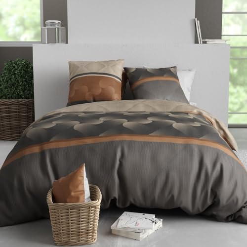 Jasper Duvet Cover 260 x 240 cm + 2 Pillowcases Cotton 57 Thread Count
