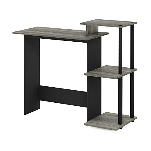 Furinno EFFICIENT Desk, Gaming Desk, with 3 Open Side Shelves, Laptop Notebook Computer Desk,Office Desk for Home Office, Study Room, Dorm, French Oak