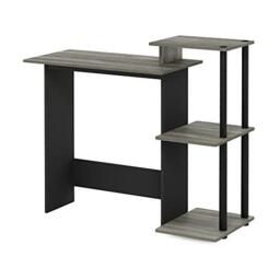 Furinno EFFICIENT Desk, Gaming Desk, with 3 Open Side Shelves, Laptop Notebook Computer Desk,Office Desk for Home Office, Study Room, Dorm, French Oak