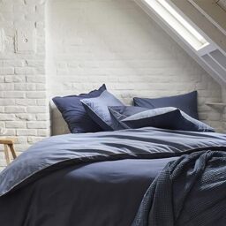 ESSIX Two-Tone Cotton Duvet Cover, Good Days, Blue, 240 x 220 cm