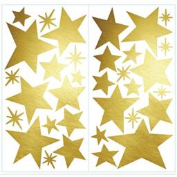 RoomMates Thedecofactory rmk3528scs Star Peel and Stick Wall Decals with Foil Stickers, Vinyl, multicoloured, 41 x 26 x 2.5 cm