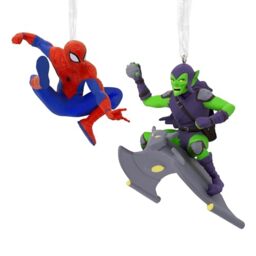 Hallmark Storied Moments, Spiderman & Green Goblin Ornament, MARVEL Tree Decoration, Disney Hanging Ornament, Christmas Hanging Ornament, Gifts for Christmas