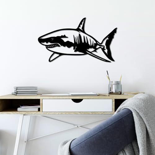 Stylish Black Decorative Metal Wall Accessory, 50 x 28 cm, 100% Metal (1.5 mm Thick), Easy Wall Mounting, Perfect for Modern Home Decor