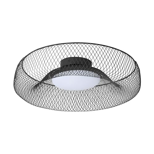 OSRAM Decor Mesh LED Ceiling Light, Black Metal, 300mm, 18.5W, 1130lm, 3000K Warm White, Ra >80