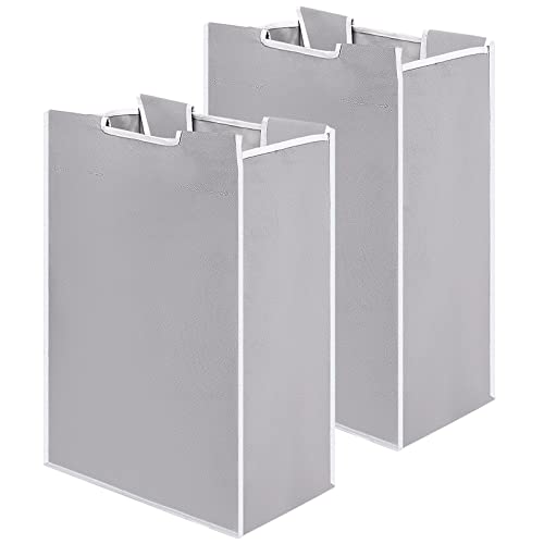 Bonuci 2 Pcs Laundry Sorter Replacement Bags Hamper Cart Removable Replacement Laundry Storage Organizer Bag Hamper Liner, No Hooks 14.76 x 8.66 x 21.65 Inch (Gray)