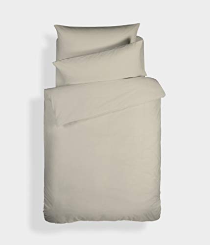 Bianca Plain Dyed Neutral Bed Sheet Set 90 cm 100% Cotton Percale