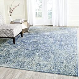 Safavieh Craft Art-Inspired Indoor Woven Rectangle Area Rug, Valencia Collection, VAL205, in Blue / Multi, 152 X 244 cm for Living Room, Bedroom or Any Indoor Space