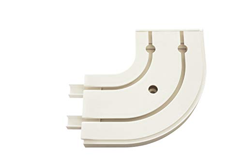 GARDINIA 2 x White Round Arches GE2 with End Finial. For Curtain Tracks 13.5/13.5 cm