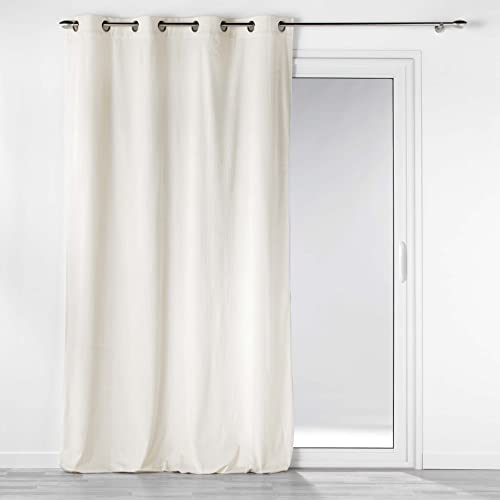 Douceur d'Intérieur, Curtain with Eyelets 140 x 260 cm Casual Natural Corduroy