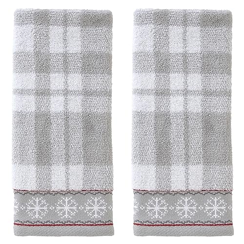 "SKL Home Christmas Whistler Plaid Hand Towel Set, 16"" x 25"", 2 Count"