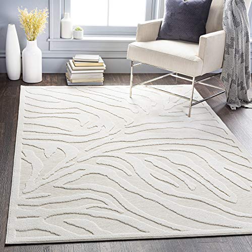 Livabliss Veera Laceno Geometric Indoor Outdoor Floor Covering 160x220 cm – Boho Pattern for Patio & Garden, UV & Weather Resistant, Beige