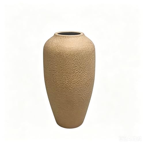 Hosley 11 in High Enamel Finish Metal Vase, Ideal for Dried Flowers Gift for Floral Arrangements Wedding Home Spa Votive Candle Gardens